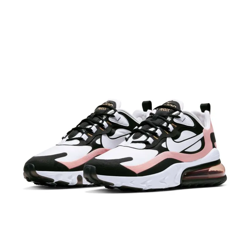 Nike Air Max 270 React Black White Bleached Coral (Women’s) (AT6174-005)