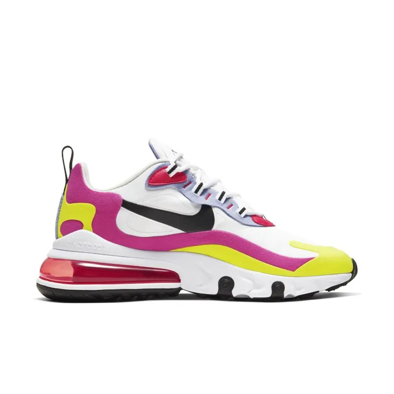 Nike Air Max 270 React White Pink Yellow (Women’s) (CZ9351-100)