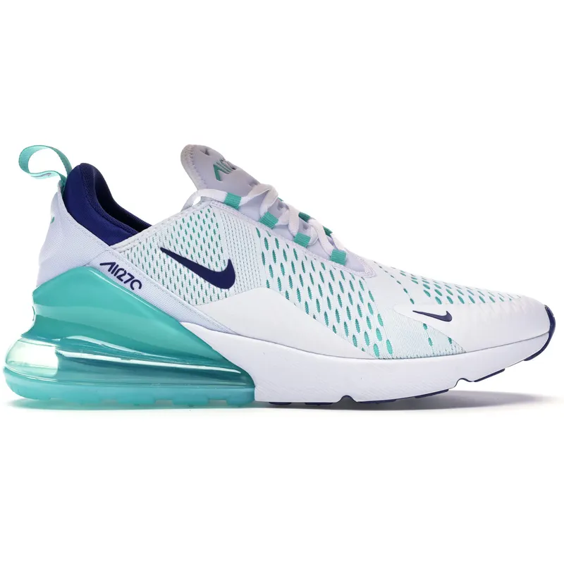 Nike Air Max 270 White Hyper Jade Deep Royal Blue (CI2451-100)