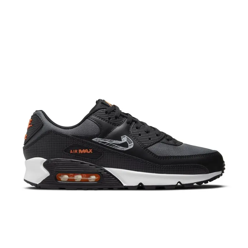 Nike Air Max 90 3D Swoosh Black Grey Orange (DR5642-001)