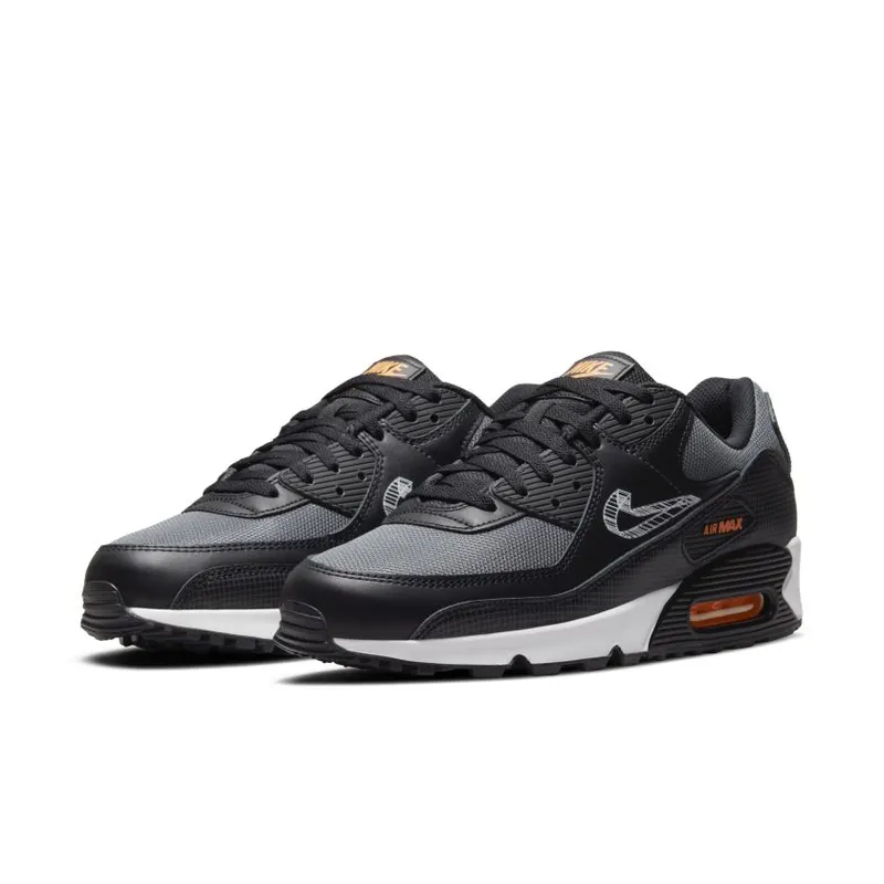Nike Air Max 90 3D Swoosh Black Grey Orange (DR5642-001)