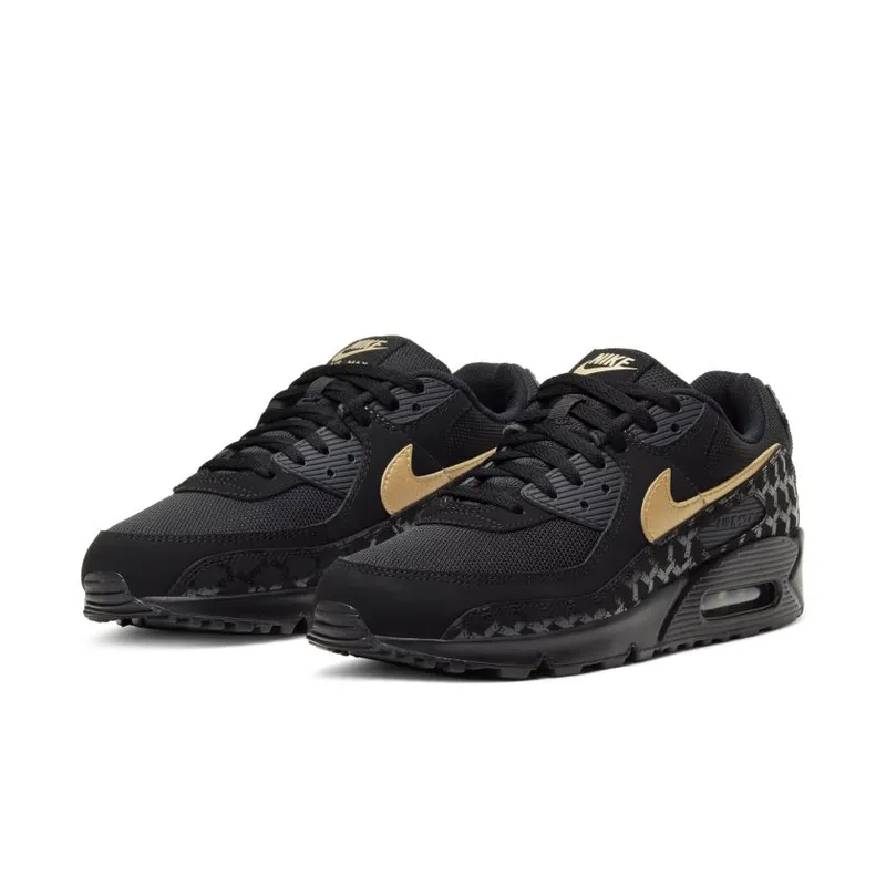 Nike Air Max 90 Black Gold Muguard Pattern (DC4119-001)