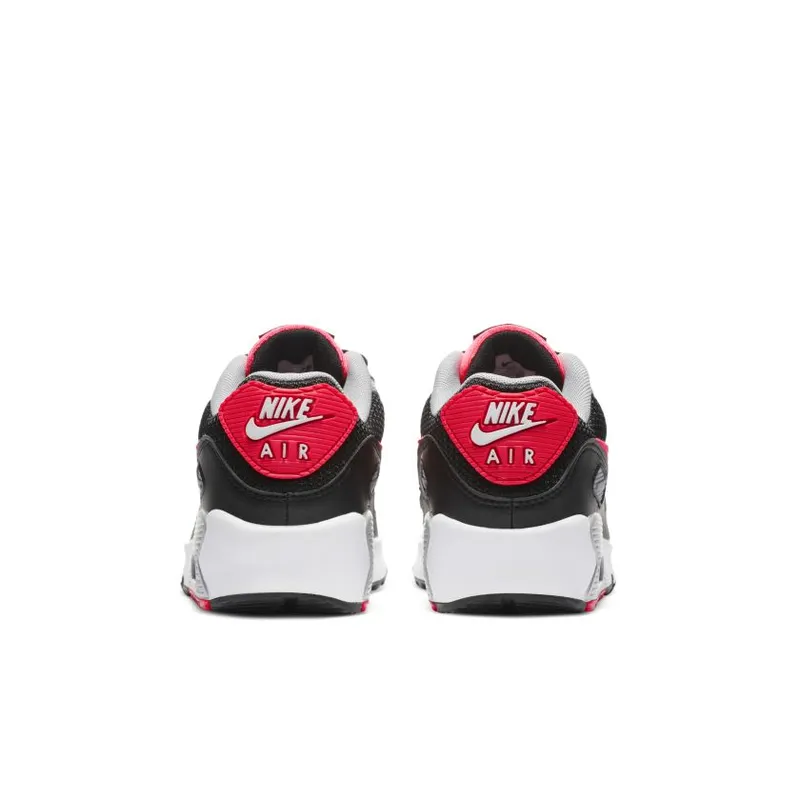 Nike Air Max 90 Black Radiant Red Wolf Grey (GS) (CD6864-009)
