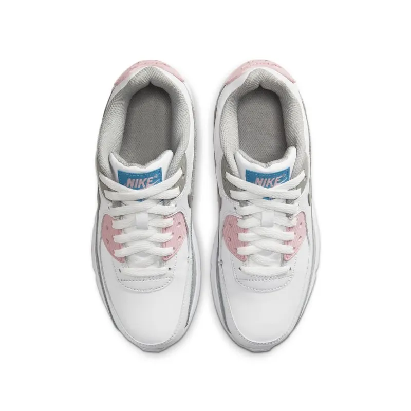 Nike Air Max 90 Leather Metallic Silver Pink (GS) (CD6864-004)