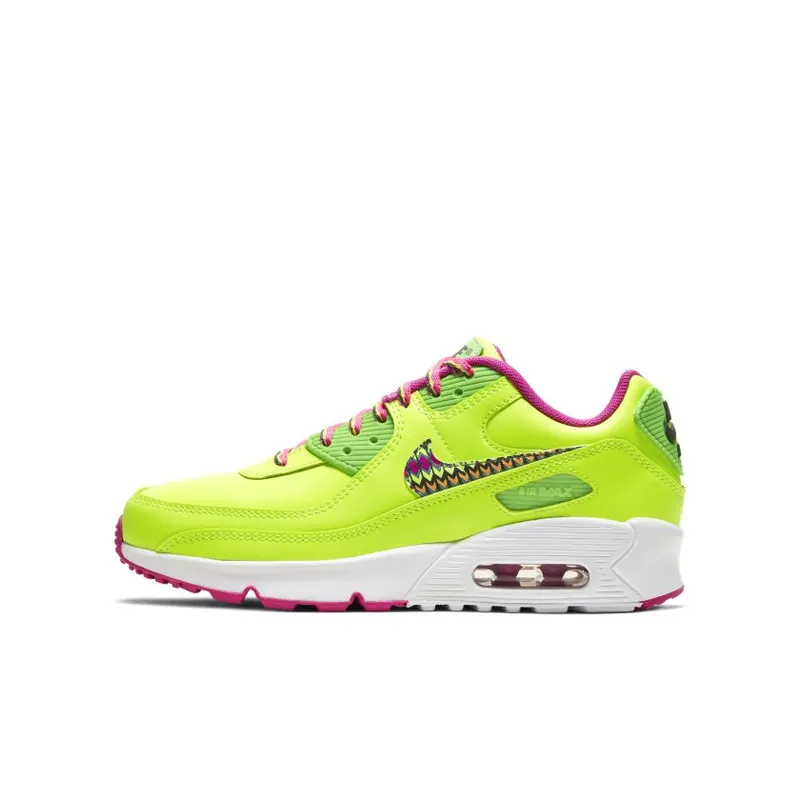 Nike Air Max 90 Leather Volt Fire Pink (GS) (CW5795-700)
