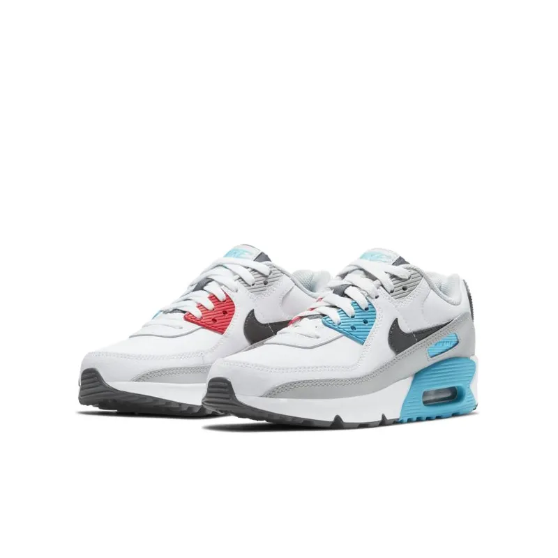 Nike Air Max 90 Leather White Chlorine Blue (GS) (CD6864-108)