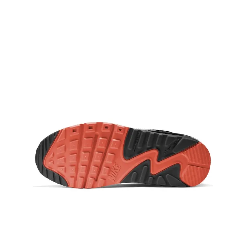 Nike Air Max 90 Leather White Turf Orange Speckled (GS) (CD6864-110)