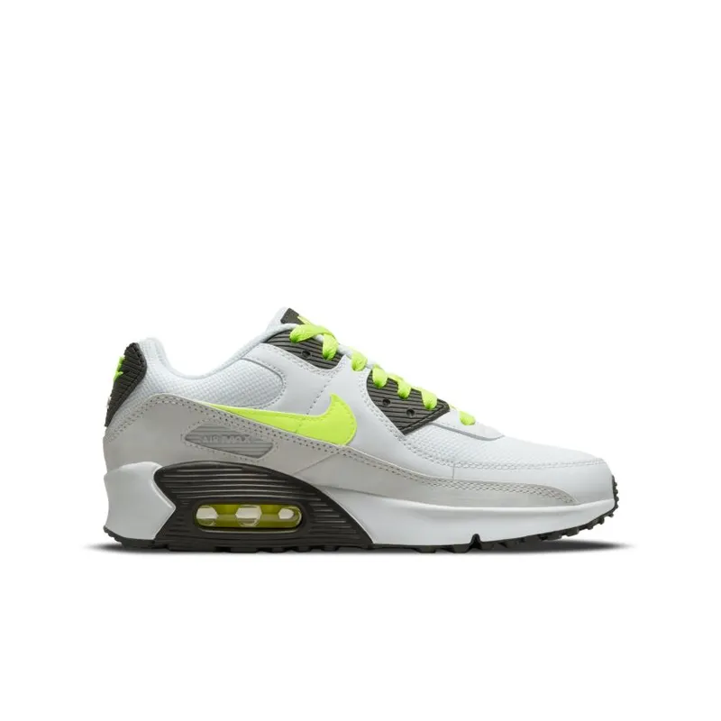 Nike Air Max 90 Leather White Volt (GS) (CD6864-112)