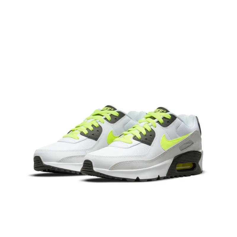 Nike Air Max 90 Leather White Volt (GS) (CD6864-112)