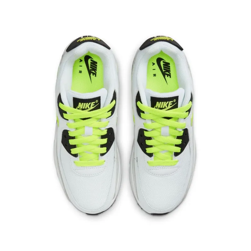 Nike Air Max 90 Leather White Volt (GS) (CD6864-112)