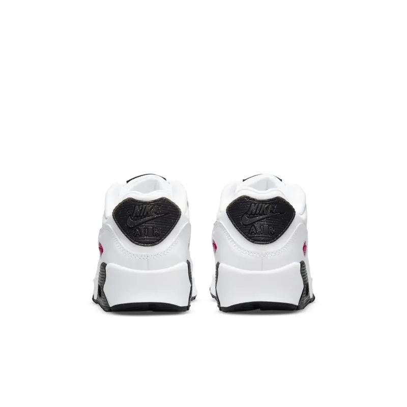 Nike Air Max 90 LTR White Black Red (GS) (DH2605-100)