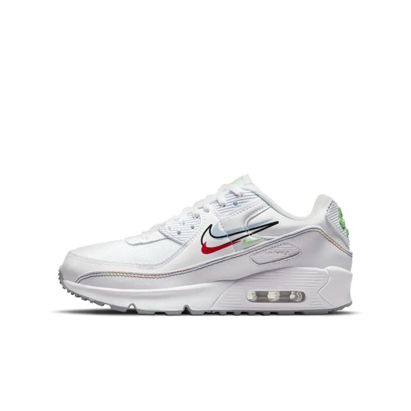 Nike Air Max 90 Multi Swoosh White (GS) (DN3730-100)