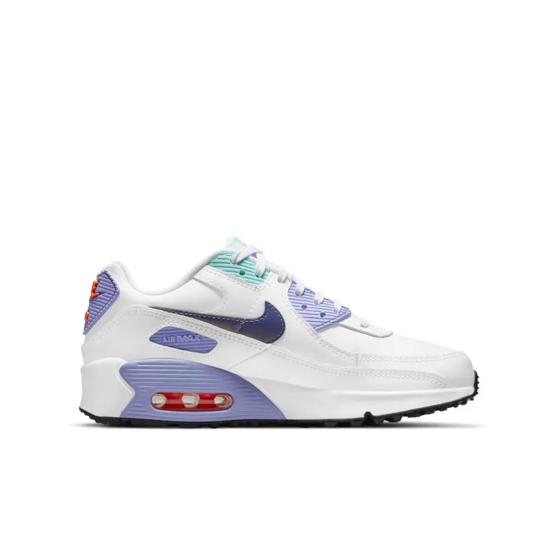 Nike Air Max 90 SE White Dark Purple Dust (GS) (CZ4500-100)
