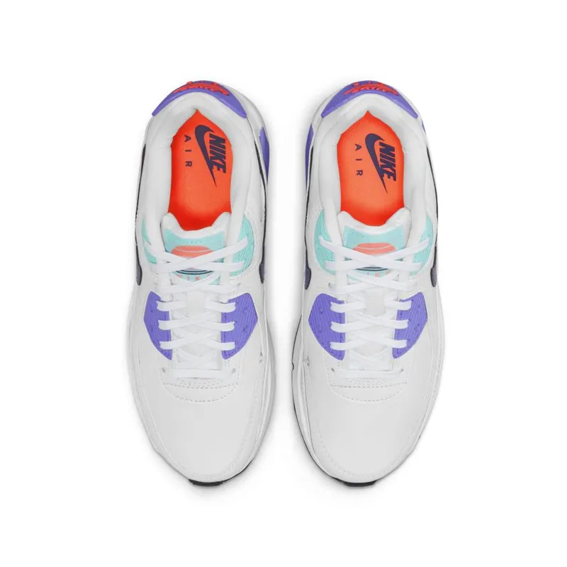 Nike Air Max 90 SE White Dark Purple Dust (GS) (CZ4500-100)