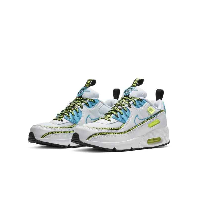 Nike Air Max 90 SE Worldwide Pack Blue Fury Volt (GS) (CV7665-100)