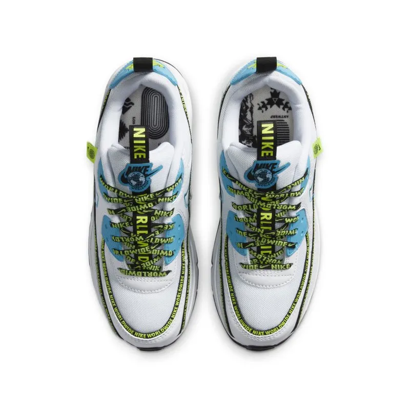 Nike Air Max 90 SE Worldwide Pack Blue Fury Volt (GS) (CV7665-100)