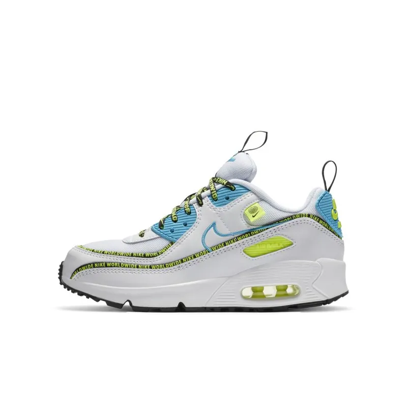 Nike Air Max 90 SE Worldwide Pack Blue Fury Volt (GS) (CV7665-100)
