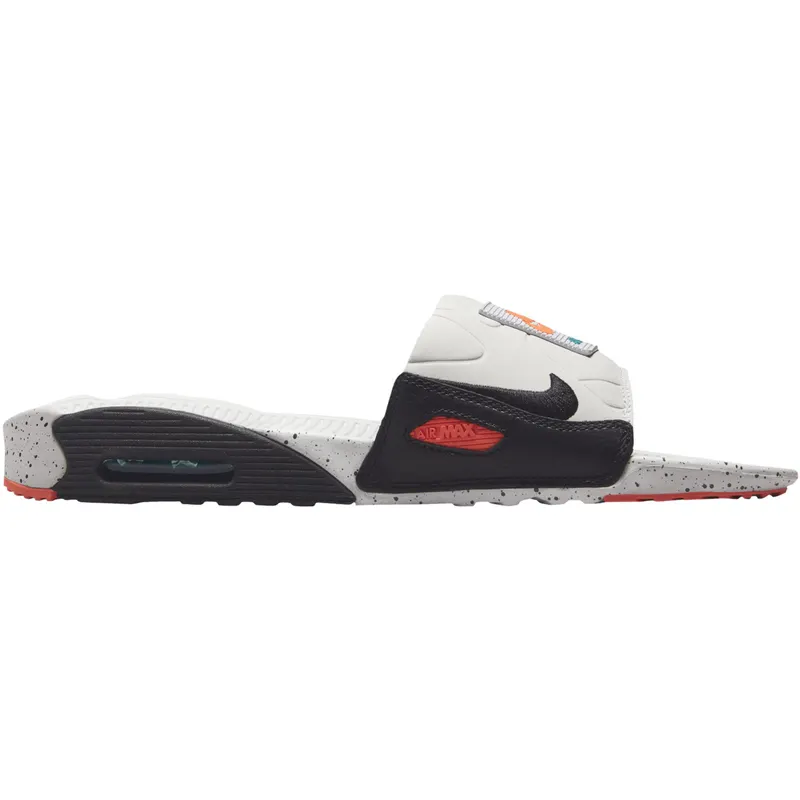 Nike Air Max 90 Slide White Turf Orange Speckled (BQ4635-102)