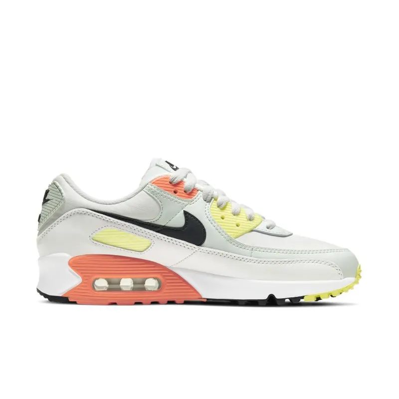 Nike Air Max 90 White Barely Green Bright Mango (Women’s) (CV8819-101)