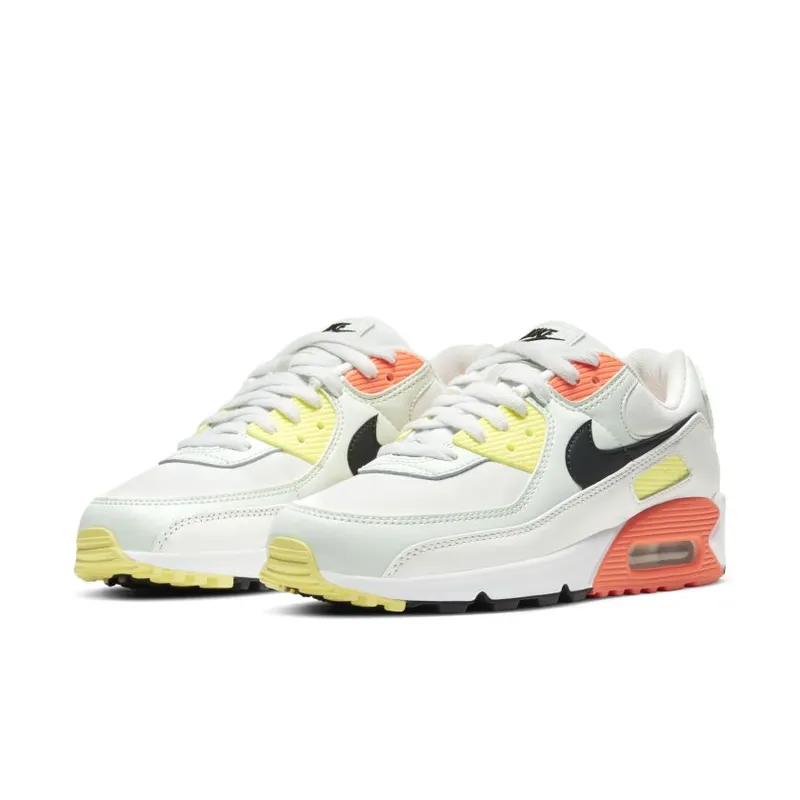Nike Air Max 90 White Barely Green Bright Mango (Women’s) (CV8819-101)