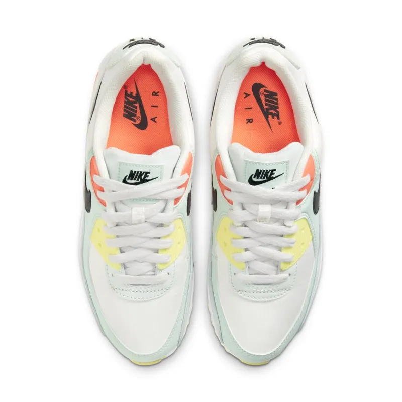 Nike Air Max 90 White Barely Green Bright Mango (Women’s) (CV8819-101)