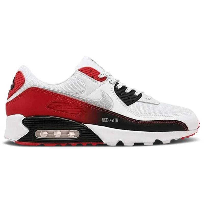 Nike Air Max 90 White Black Red Gradient (CZ8124-100)