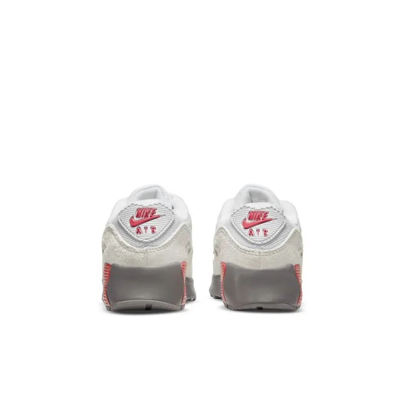 Nike Air Max 90 White Flat Pewter Red (PS) (CD6867-116)