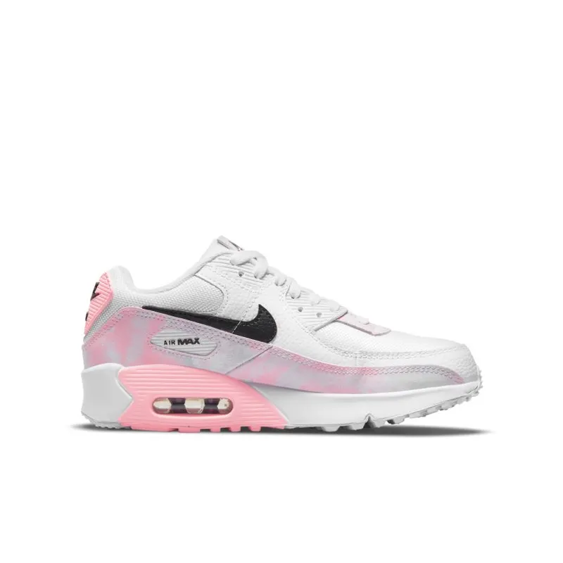 Nike Air Max 90 White Pink Tie-Dye (GS) (DM3110-100)