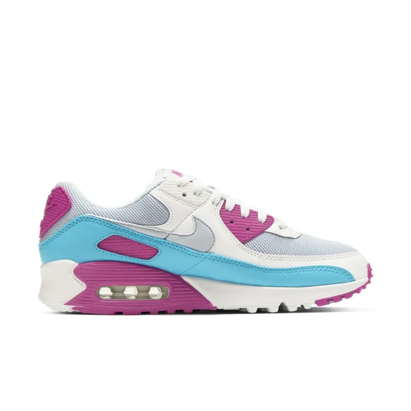 Nike Air Max 90 White Vivid Pink Light Blue Fury (Women’s) (CT1030-001)