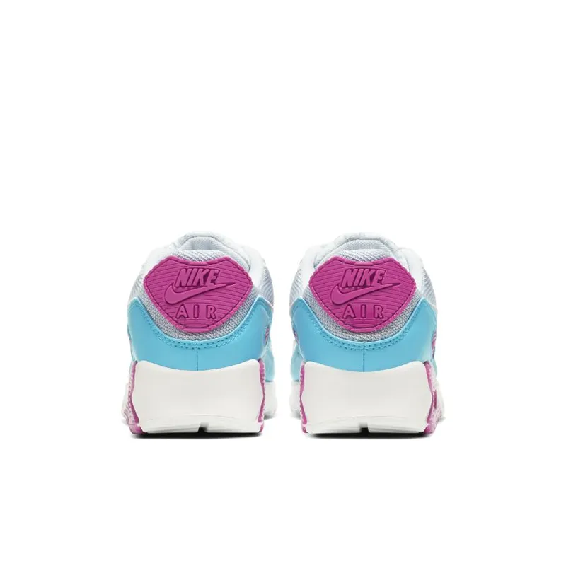 Nike Air Max 90 White Vivid Pink Light Blue Fury (Women’s) (CT1030-001)