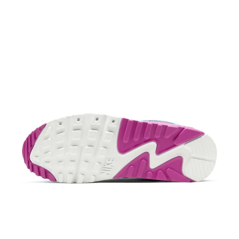 Nike Air Max 90 White Vivid Pink Light Blue Fury (Women’s) (CT1030-001)