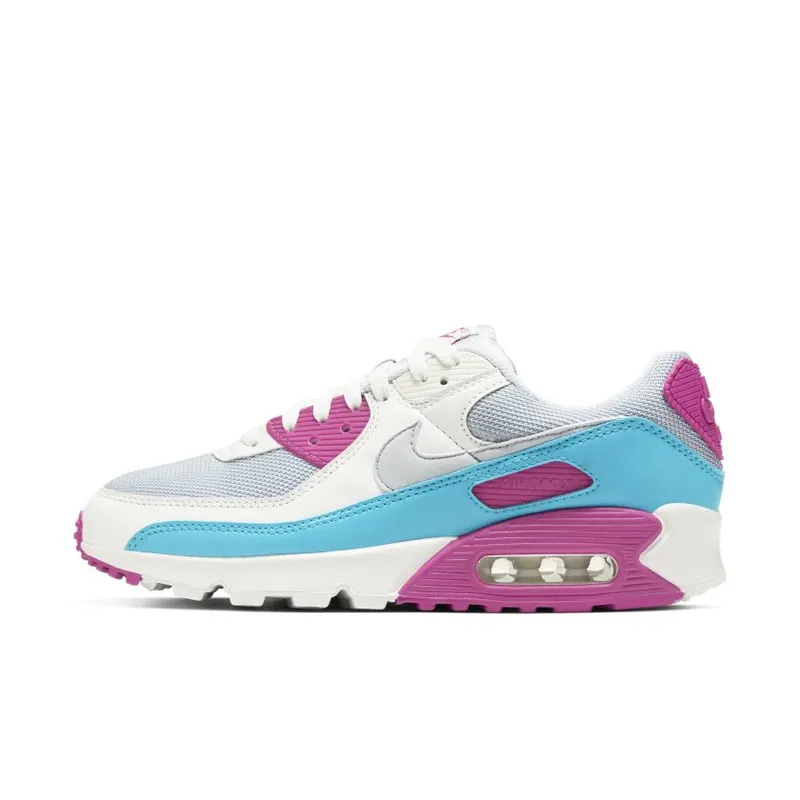 Nike Air Max 90 White Vivid Pink Light Blue Fury (Women’s) (CT1030-001)