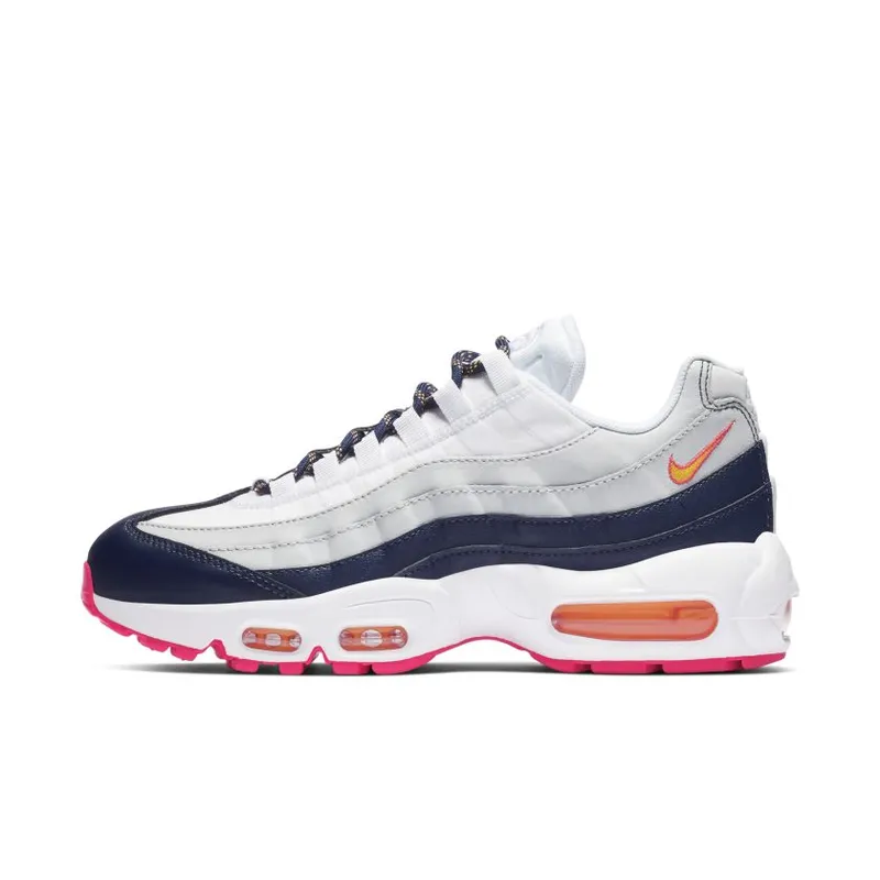 Nike Air Max 95 Midnight Navy Pure Platinum Laser Orange (Women’s) (307960-405)