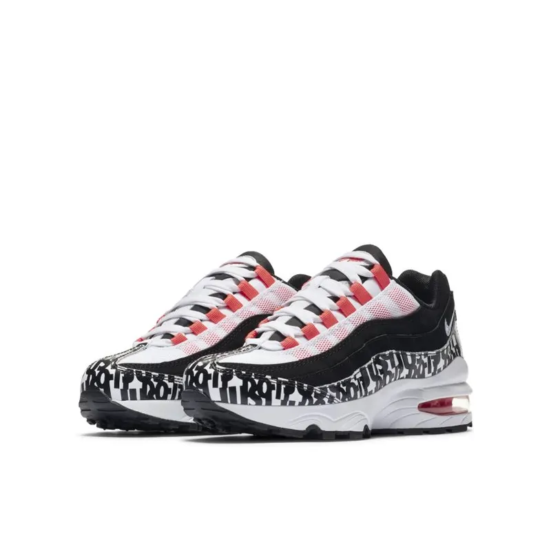 Nike Air Max 95 Print Black White Bright Crimson (GS) (AQ9711-001)