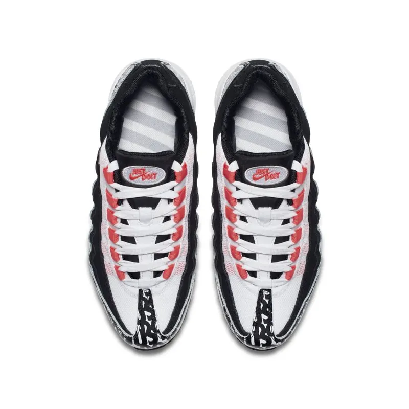 Nike Air Max 95 Print Black White Bright Crimson (GS) (AQ9711-001)