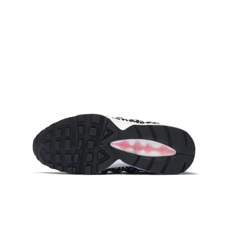 Nike Air Max 95 Print Black White Bright Crimson (GS) (AQ9711-001)