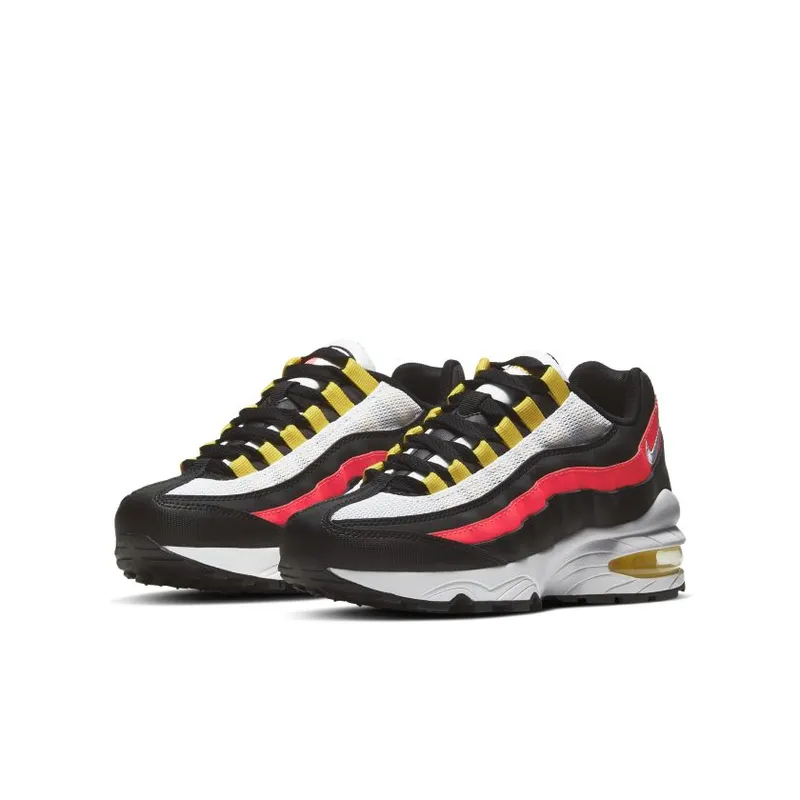 Nike Air Max 95 White Crimson Black Yellow (GS) (905348-105)