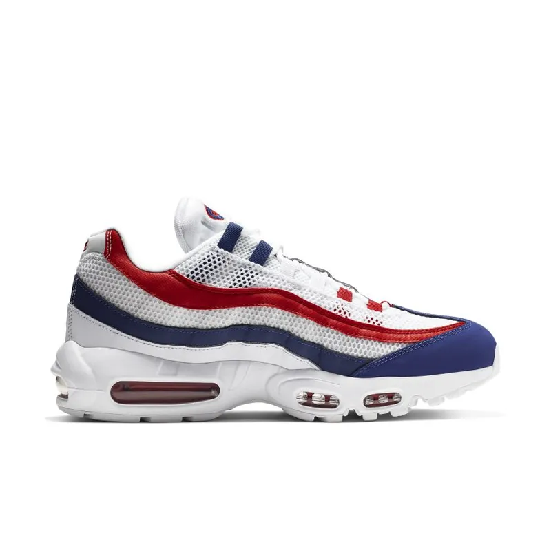 Nike Air Max 95 White Deep Royal Blue Gym Red (CJ9926-100)