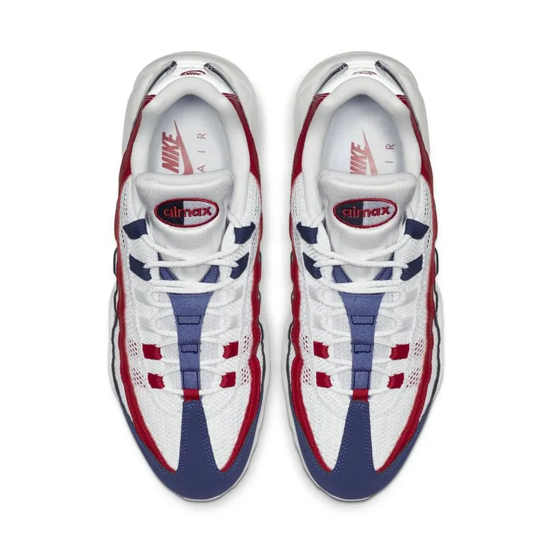 Nike Air Max 95 White Deep Royal Blue Gym Red (CJ9926-100)