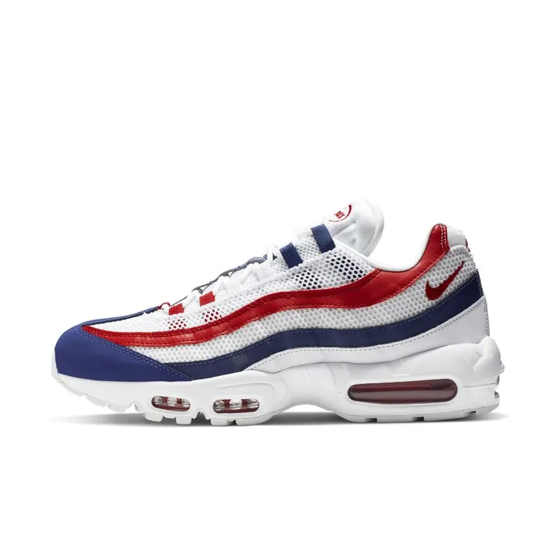 Nike Air Max 95 White Deep Royal Blue Gym Red (CJ9926-100)