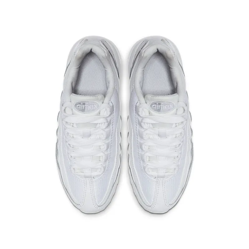 Nike Air Max 95 White Metallic Silver (GS) (905348-104)