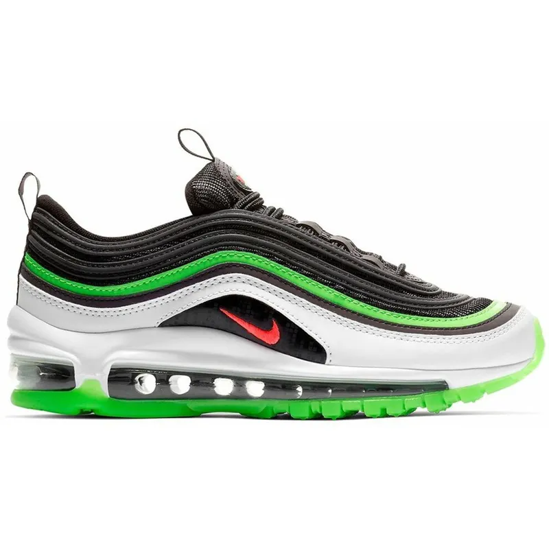 Nike Air Max 97 Black Green Bright Crimson (GS) (CI4427-001)