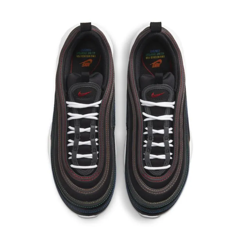 Nike Air Max 97 Black Rainbow Stitching (Women’s) (DJ5999-001)
