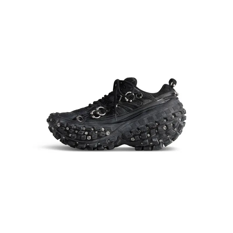 Balenciaga Bouncer Screw Sneaker With Piercings Black (685611W2RAG1081)
