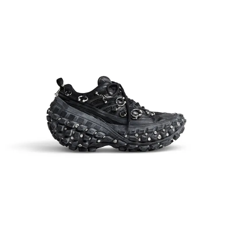 Balenciaga Bouncer Screw Sneaker With Piercings Black (685613W2RAG1081)