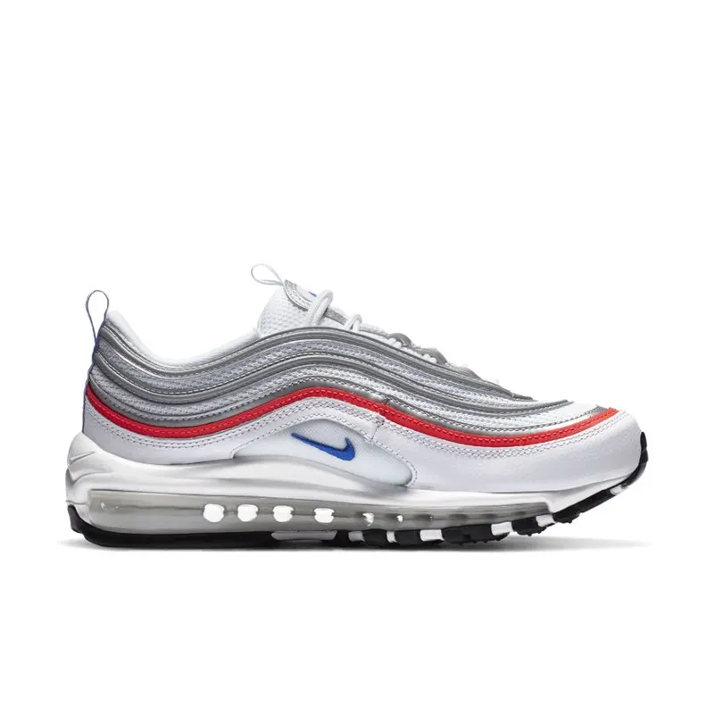 Nike Air Max 97 Metallic Silver Flash Crimson Racer Blue (Women’s) (CZ6087-101)