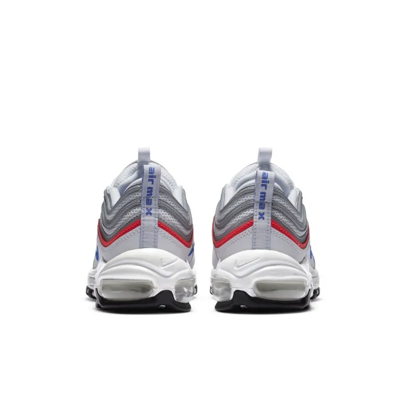 Nike Air Max 97 Metallic Silver Flash Crimson Racer Blue (Women’s) (CZ6087-101)