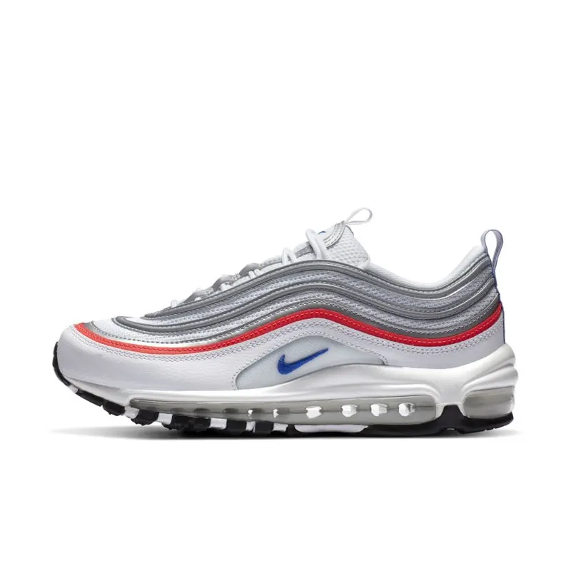 Nike Air Max 97 Metallic Silver Flash Crimson Racer Blue (Women’s) (CZ6087-101)