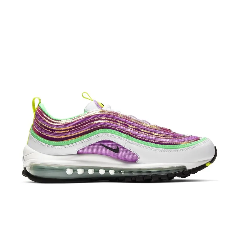 Nike Air Max 97 White Electro Green Fuchsia Glow (Women’s) (CW5591-100)