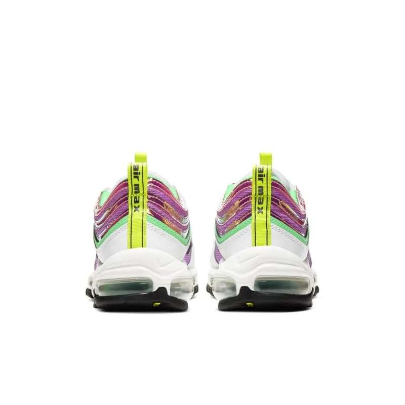 Nike Air Max 97 White Electro Green Fuchsia Glow (Women’s) (CW5591-100)